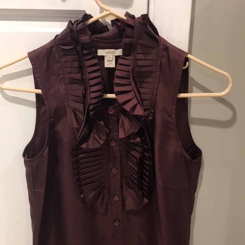 Maroon silk blouse